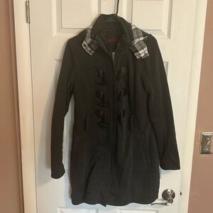 Gently worn peacoat jacket semi fleeced lining- missing belt